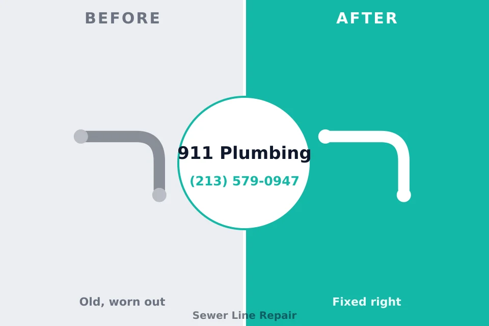 Before and after: plumbing repair Steele, MO